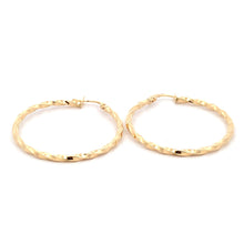 Load image into Gallery viewer, 18K Yellow Gold Earrings Hoops Spiral 1.37 grams - Rafant
