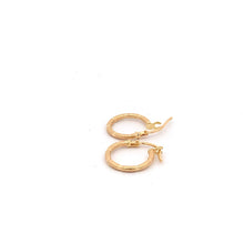 Load image into Gallery viewer, 18K Yellow Gold Earrings Very Tiny Hoops 0.83 grams - Rafant
