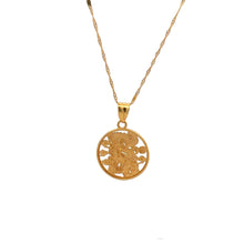 Load image into Gallery viewer, 18K Gold Necklace Chain 17.75&quot;  Pendant Dragon Good Fortune Luck 1.51 grams - Rafant
