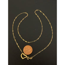 Load image into Gallery viewer, 18K Gold Necklace Chain Heart 17.75 inches 1.21 grams - Rafant

