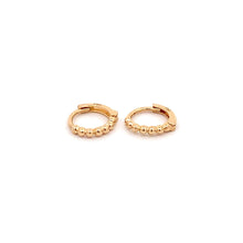 Load image into Gallery viewer, 18K Gold Earrings Huggie Beaded Very Tiny Hoops - Rafant

