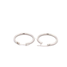 Load image into Gallery viewer, 18K White Gold Earrings Hoops 1.29 grams - Rafant
