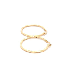 Load image into Gallery viewer, 18K Yellow Gold Earrings Hoops Spiral 1.52 grams - Rafant
