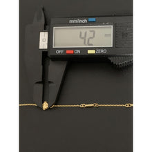 Load image into Gallery viewer, 18K Gold Bracelet Heart Bar Charms 7.25 inches 1.92 grams - Rafant

