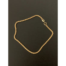 Load image into Gallery viewer, 18K Gold Bracelet Rope Chain 7.5 inches 0.93 grams - Rafant

