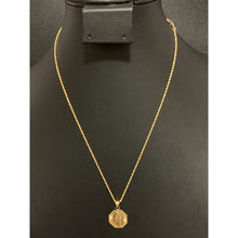 Load image into Gallery viewer, 18K Gold Necklace Chain 18 inches with Sacred Heart Mother Mary Pendant 2.64 grams - Rafant
