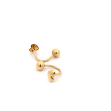 Load image into Gallery viewer, 18K Yellow Gold Earrings Ball Heart Screw 1.29 grams - Rafant
