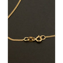 Load image into Gallery viewer, 18K Saudi Gold Necklace Chain 17.75&quot; Curb with Cross Pendant - Rafant
