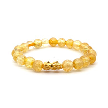 Load image into Gallery viewer, 24K Gold  Lucky Charm Piyao Pixiu Bracelet Natural Gemstones Birthstones Feng Shui - Rafant
