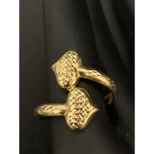 Load image into Gallery viewer, 18K Gold Ring Double Heart 1.39 grams S 7.75 - Rafant
