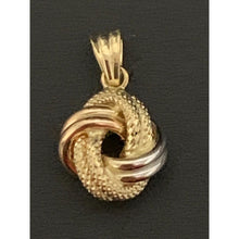 Load image into Gallery viewer, 18K Gold Pendant Tricolor Knot White Yellow Rose Gold - Rafant
