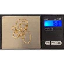 Load image into Gallery viewer, 18K Gold Necklace Chain Popcorn 15.75 inches 1.60 grams - Rafant
