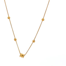 Load image into Gallery viewer, 18K Gold Necklace Chain  17.75 inches Tiny Beads Charms  Pendant 0.86 grams - Rafant
