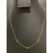 Load image into Gallery viewer, 18K Gold Necklace 17.75 inches with Infinity Charms 1.19 grams - Rafant
