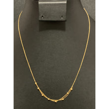 Load image into Gallery viewer, 18K Gold Necklace Chain 17.5&quot; with Beads 0.88 grams Lightweight Dainty - Rafant
