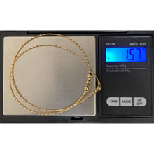 Load image into Gallery viewer, 18K Gold Necklace Omega Soft Beaded Flexible 15.75 inches 1.57 grams - Rafant
