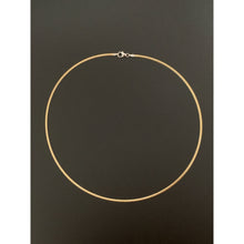 Load image into Gallery viewer, 18K Gold Necklace Chain Soft Omega 16 inches 2.44 grams 2 Tone Yellow White Gold - Rafant
