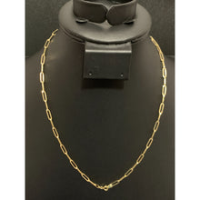 Load image into Gallery viewer, 18K Gold Necklace Paperclips Link 18 inches 3.22grams - Rafant
