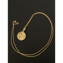 Load image into Gallery viewer, 18K Gold Necklace Chain 17.25 inches with Mother Mary Pendant 1.70 grams - Rafant
