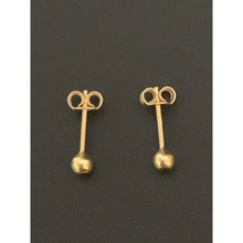 Load image into Gallery viewer, 18K Gold Earrings Stud Polished Balls Very Small 0.92 grams - Rafant
