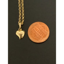 Load image into Gallery viewer, 18K Gold Bracelet Rolo Chain 7.25 inches with Heart Charm 1.45 grams - Rafant
