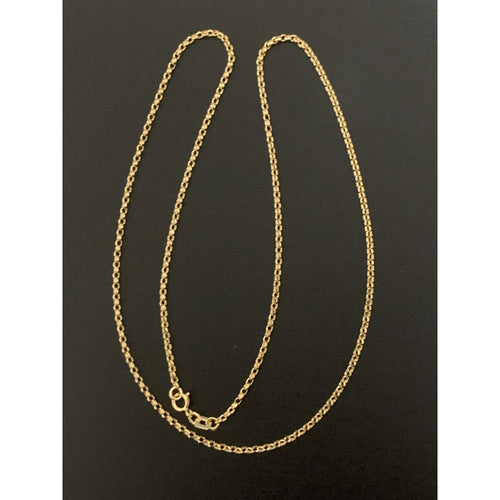 18K Gold Necklace Chain Rolo 17.75 inches 2 grams - Rafant