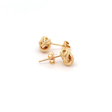 Load image into Gallery viewer, 18K Gold Earrings Stud Knot Small 1.25 grams - Rafant
