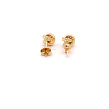 Load image into Gallery viewer, 18K Gold Earrings Stud Knot Small 1.25 grams - Rafant
