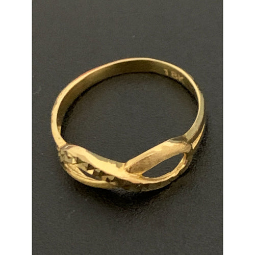 18K Gold Ring Infinity 1.61 grams Size 6.25 - Rafant