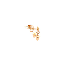 Load image into Gallery viewer, 18K Yellow Gold Earrings Heart Ribbon Earrings Drop 1.52 grams Small - Rafant
