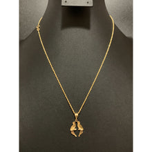 Load image into Gallery viewer, 18K Gold Necklace Chain Twisted 18 inches Love Birds Pendant 2.02 grams - Rafant
