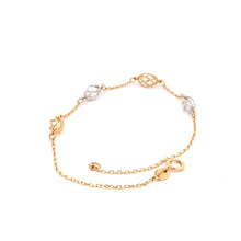 Load image into Gallery viewer, 18K Yellow Gold Bracelet White Yellow Gold Size 7 inches Women 1.21 grams - Rafant
