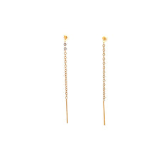 Load image into Gallery viewer, 18K Yellow Gold Earrings Threaders Balls Very Tiny 0.26 grams - Rafant
