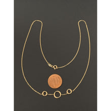 Load image into Gallery viewer, 18K Gold Necklace Chain Link Circle Round Charms 17 inches 2.18 grams - Rafant
