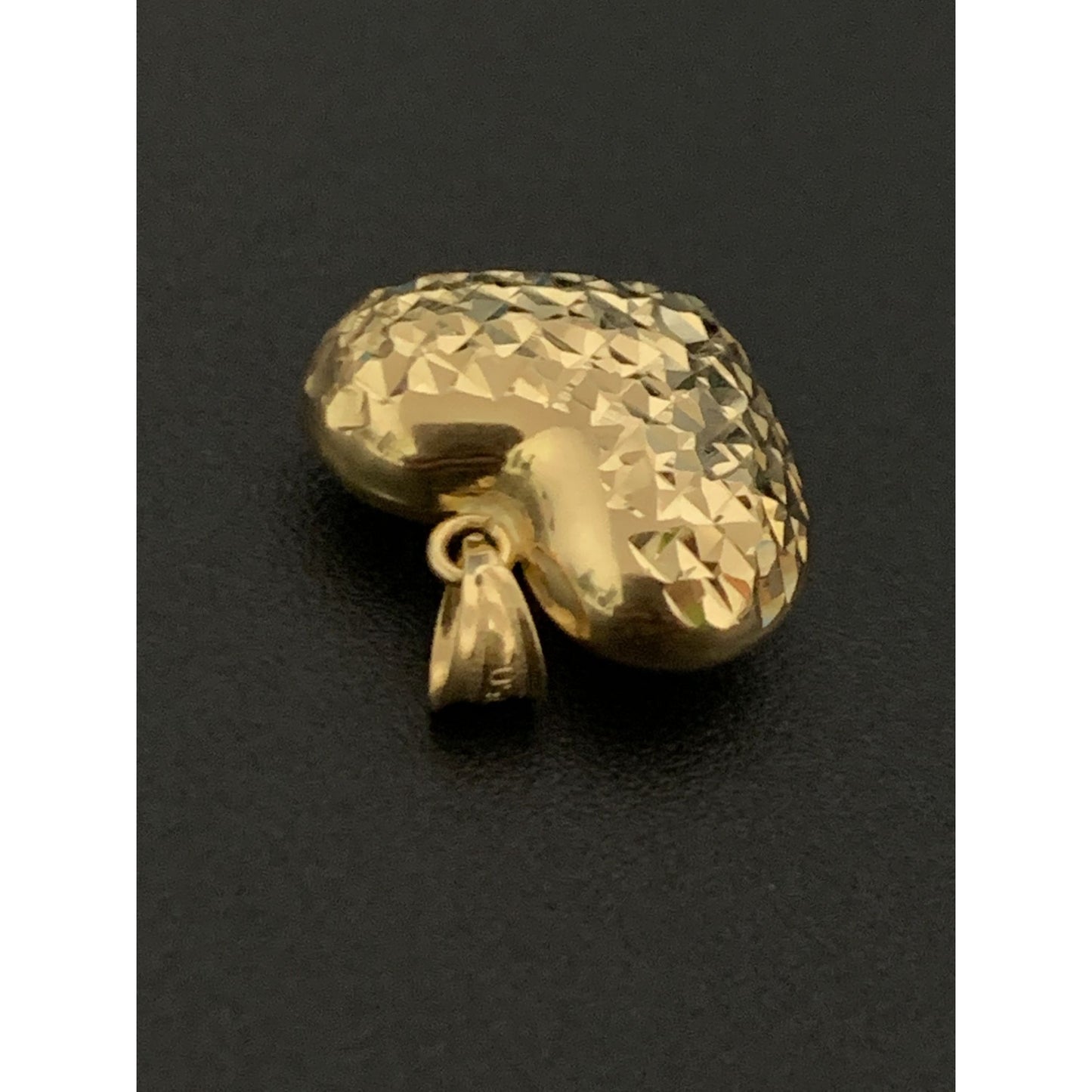 18K Gold Pendant Puffed Heart 1.77 grams - Rafant
