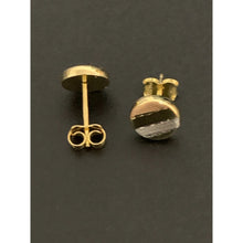 Load image into Gallery viewer, 18K Gold Earrings Stud Circle Round Tricolor 1.52 grams - Rafant
