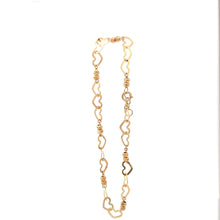 Load image into Gallery viewer, 18K Yellow Gold Bracelet Heart Beads 2.46 grams 7.5 inches - Rafant
