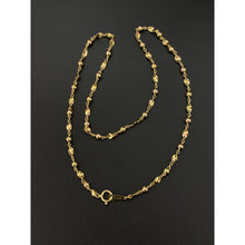 Load image into Gallery viewer, 18K Yellow Gold Necklace Chain Beads 16 inches - Rafant
