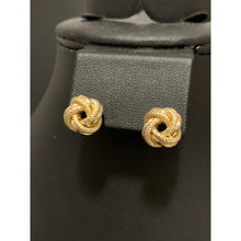Load image into Gallery viewer, 18K Gold Knot Stud Earrings 2.28 grams - Rafant
