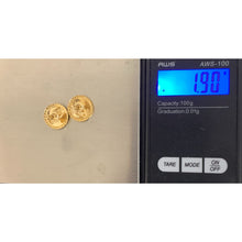 Load image into Gallery viewer, 18K Gold Earrings Stud Woman Lady Round Circle - Rafant
