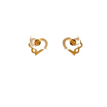 Load image into Gallery viewer, 18K Gold Earrings Stud Heart Infinity Small 0.75 grams - Rafant
