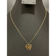 Load image into Gallery viewer, 18K Gold Necklace Chain 16.5 inches Heart Music Keys Pendant 1.82 grams - Rafant
