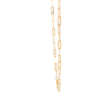 Load image into Gallery viewer, 18K Yellow Gold Necklace Chain Paperclip 0.91 grams 18 inches - Rafant
