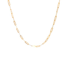 Load image into Gallery viewer, 18K Yellow Gold Necklace Chain Paperclip 0.91 grams 18 inches - Rafant
