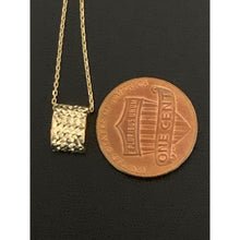 Load image into Gallery viewer, 18K Gold Necklace Chain 16.50&quot; with Rectangle Pendant - Rafant
