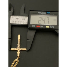 Load image into Gallery viewer, 18K Saudi Gold Necklace 19.75&quot; Chain with Cross Pendant 7.34grams - Rafant
