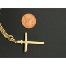 Load image into Gallery viewer, 18K Saudi Gold Necklace 19.75&quot; Chain with Cross Pendant 7.34grams - Rafant
