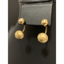 Load image into Gallery viewer, 18K Gold Earrings Post Dangle Balls 2.58 grams - Rafant
