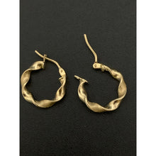 Load image into Gallery viewer, 18K Gold Earrings Hoops Loops Spiral - Rafant
