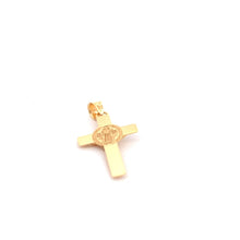 Load image into Gallery viewer, 18K Yellow Gold Pendant Cross Jesus Christ Religious 1.53 grams - Rafant
